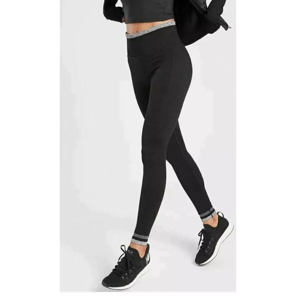 NWOT Athleta Womens Black Andes Seamless Tight High Rise Legging Sz M 0986 - Picture 2 of 11